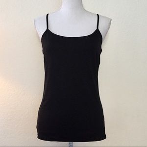 WHBM Black basic camisole. Lined.  Size L.  EUC